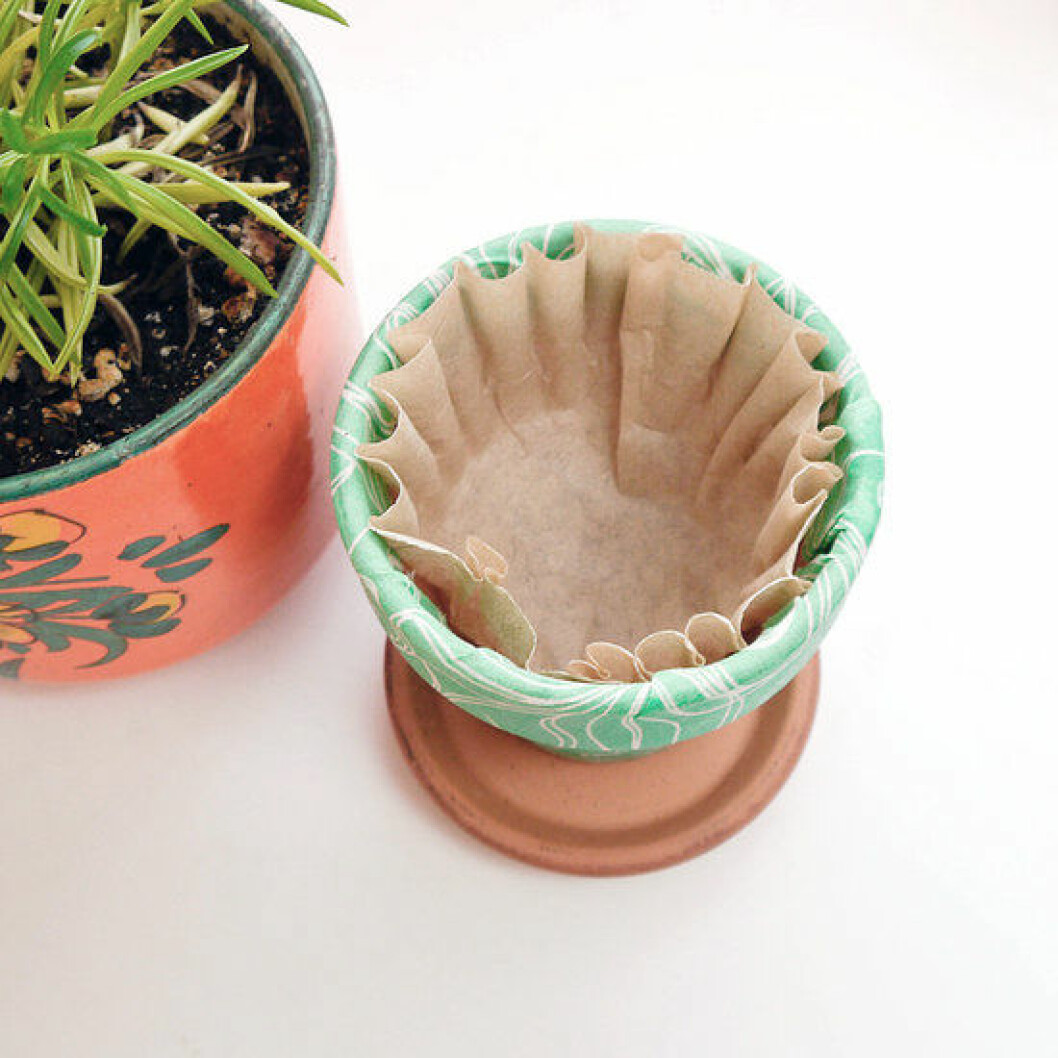 Via: <a href="http://www.popsugar.com/smart-living/Line-Plant-Pots-Coffee-Filter-32045913" target="_blank">Popsugar</a> 03. coffe-filter