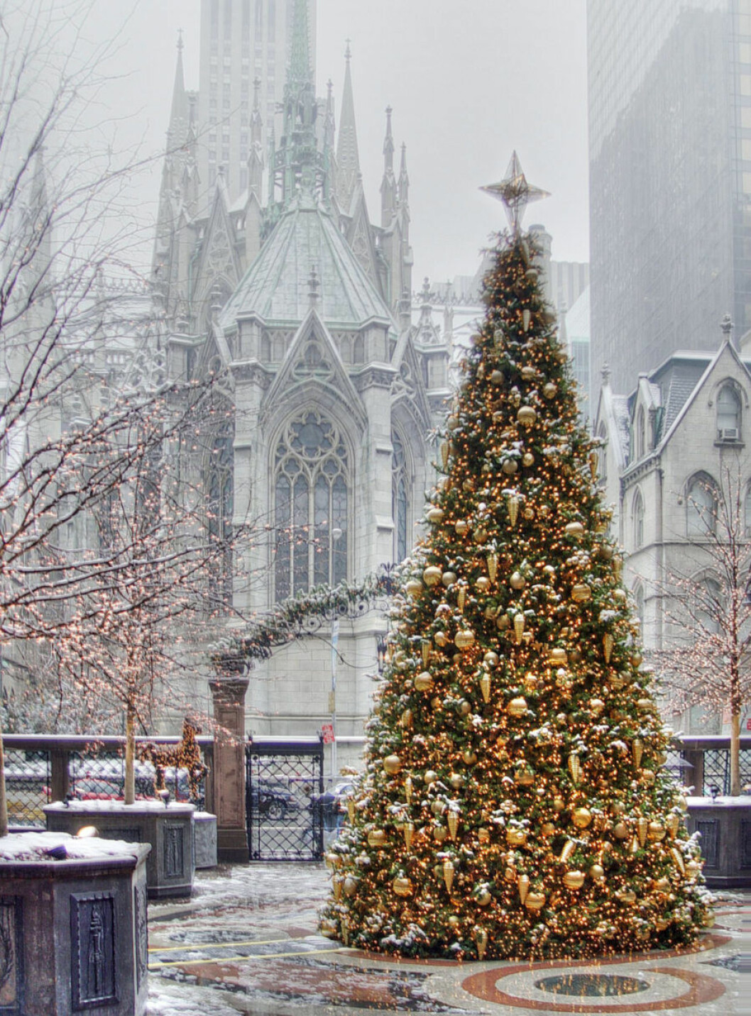 Foto via: <a href="http://setthewed.com/44-nyc-christmas-tree-photo-ideas/christmas-tree-in-the-new-york-palace-hotel-by-the-st-patricks/" target="_blank" rel="noopener">Setthewed</a>