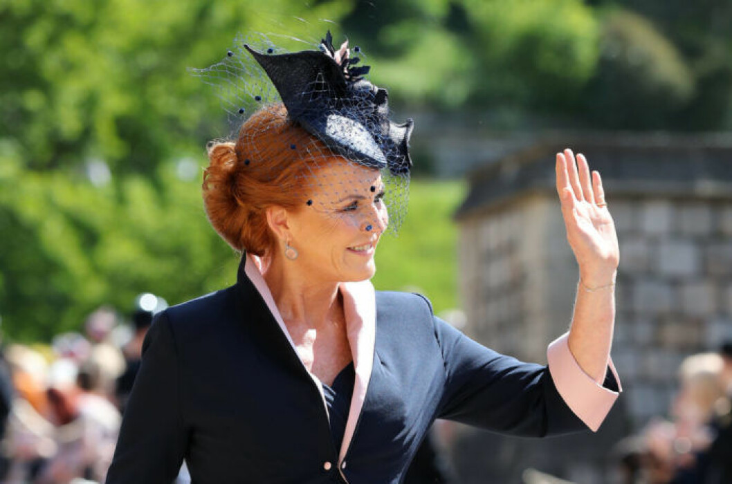 Sarah Ferguson, tidigare gift med prins Harrys farbror Andrew och mamma till prinsessan Beatrice och prinsessan Eugenie.