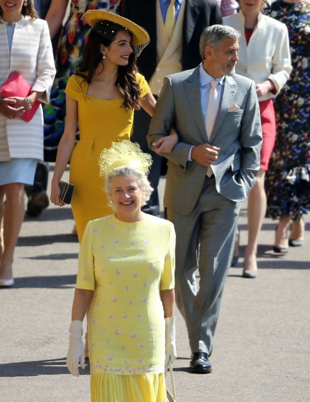 George Clooney and Amal Clooney arrive for the royal wedding at Windsor Castle