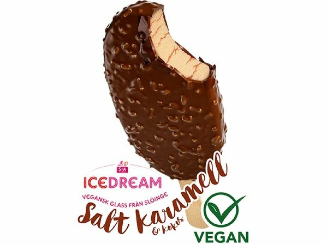 salt karamell kokos vegansk glass