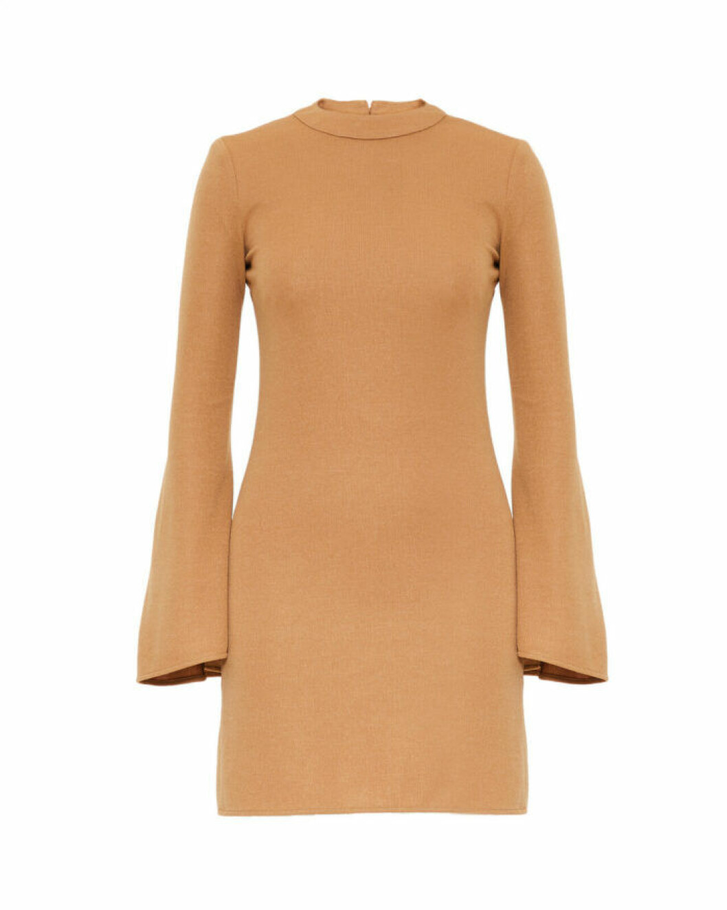 Beige klänning med lång ärm