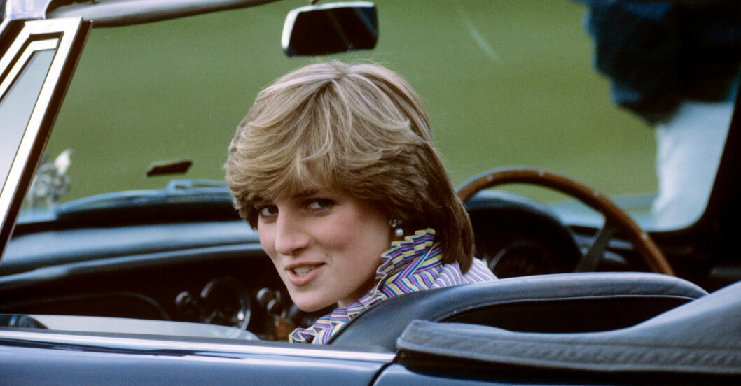 Diana Spencer i en bil 1981.