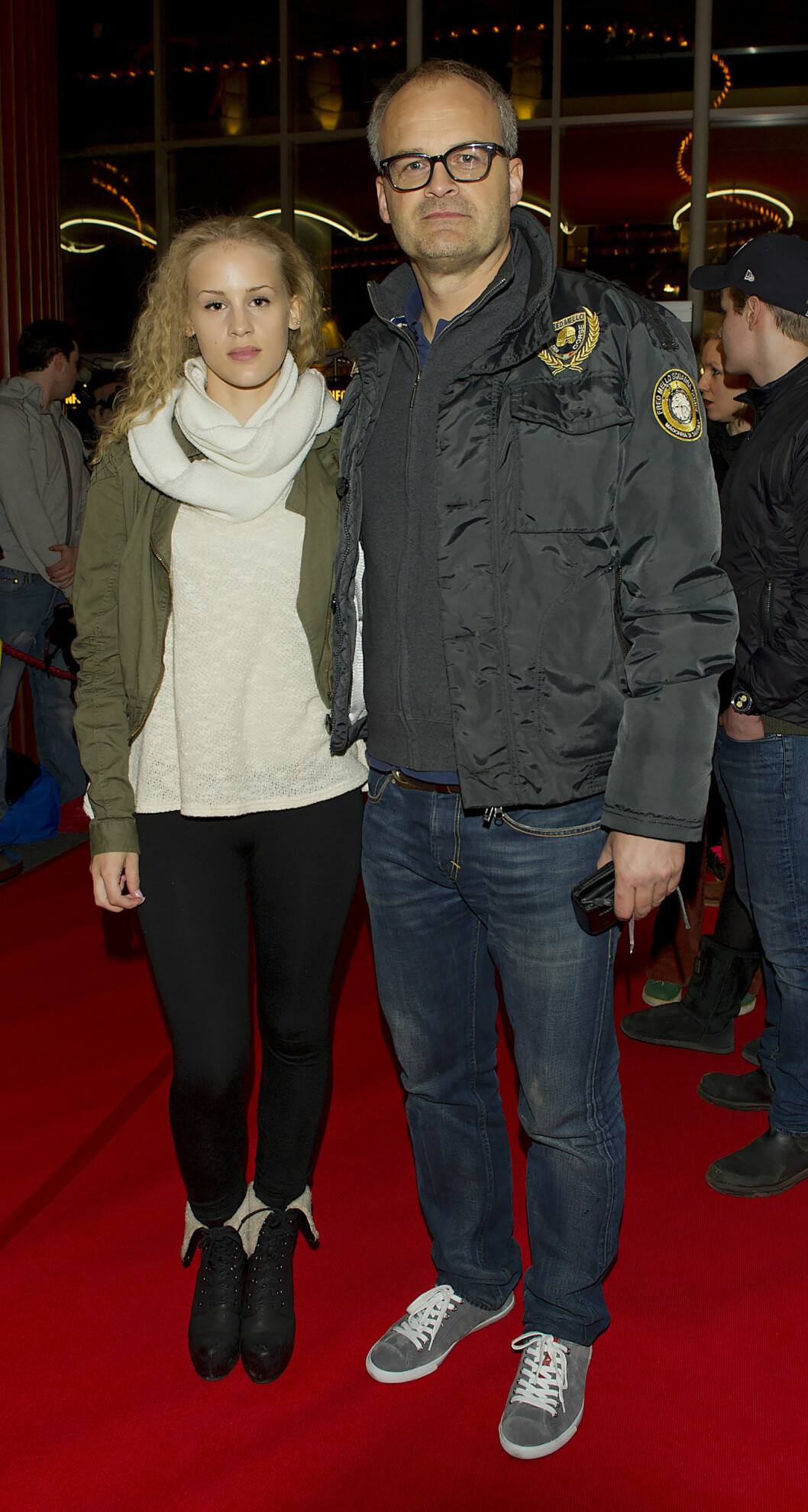 Josefin och Johan Rheborg på röda mattan 2012.