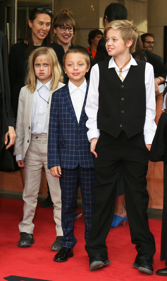 11-åriga Shiloh Jolie-Pitt med tvillingsyskonen Vivienne och Knox, 9. Shiloh Jolie-Pitt 2017