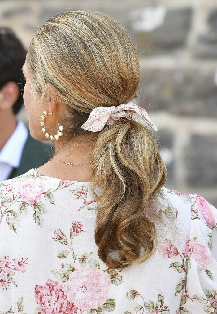Prinsessan Madeleine vid kronprinsessans födelsedagsfirande på Öland 2021.