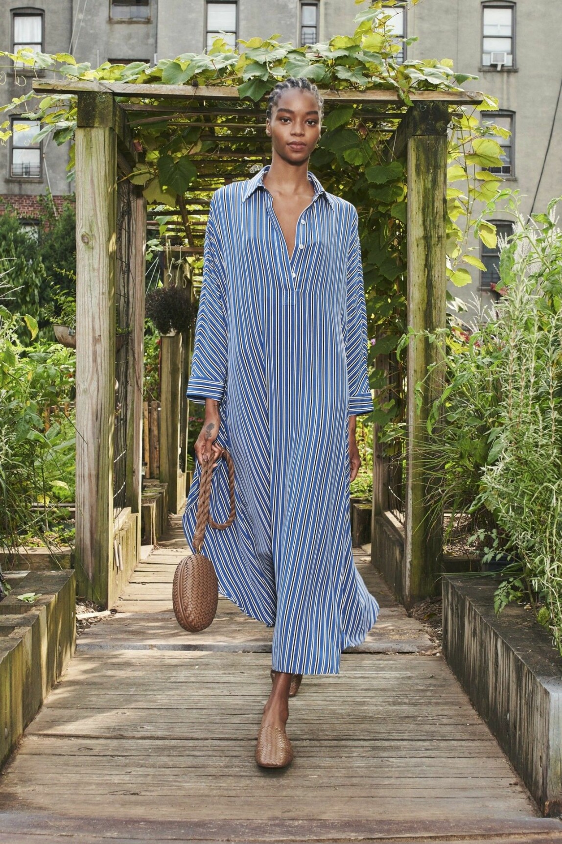 Michael Kors Randig kaftan från Michael Kors collection