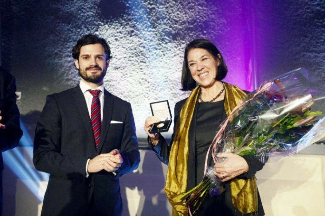 För några år sedan fick Petra ta emot Polhemspriset ur prins Carl Philips hand. FOTO: IBL