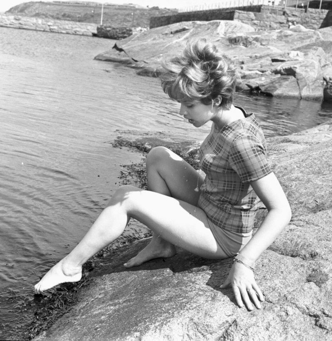 Göteborg 8 juni 1961.<br>Lill-Babs Svensson Fotograferad i samband med filmen Svenske Floyd.