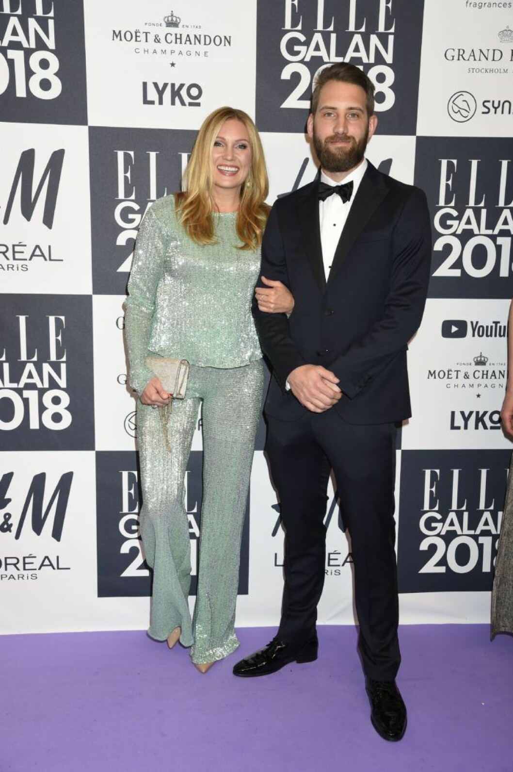 Jessica Almenäs med sambon Patrik Fahlgren. <p></p><p></p><p></p>