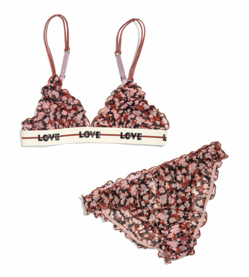 H&M x Love Stories blommigt underklädesset