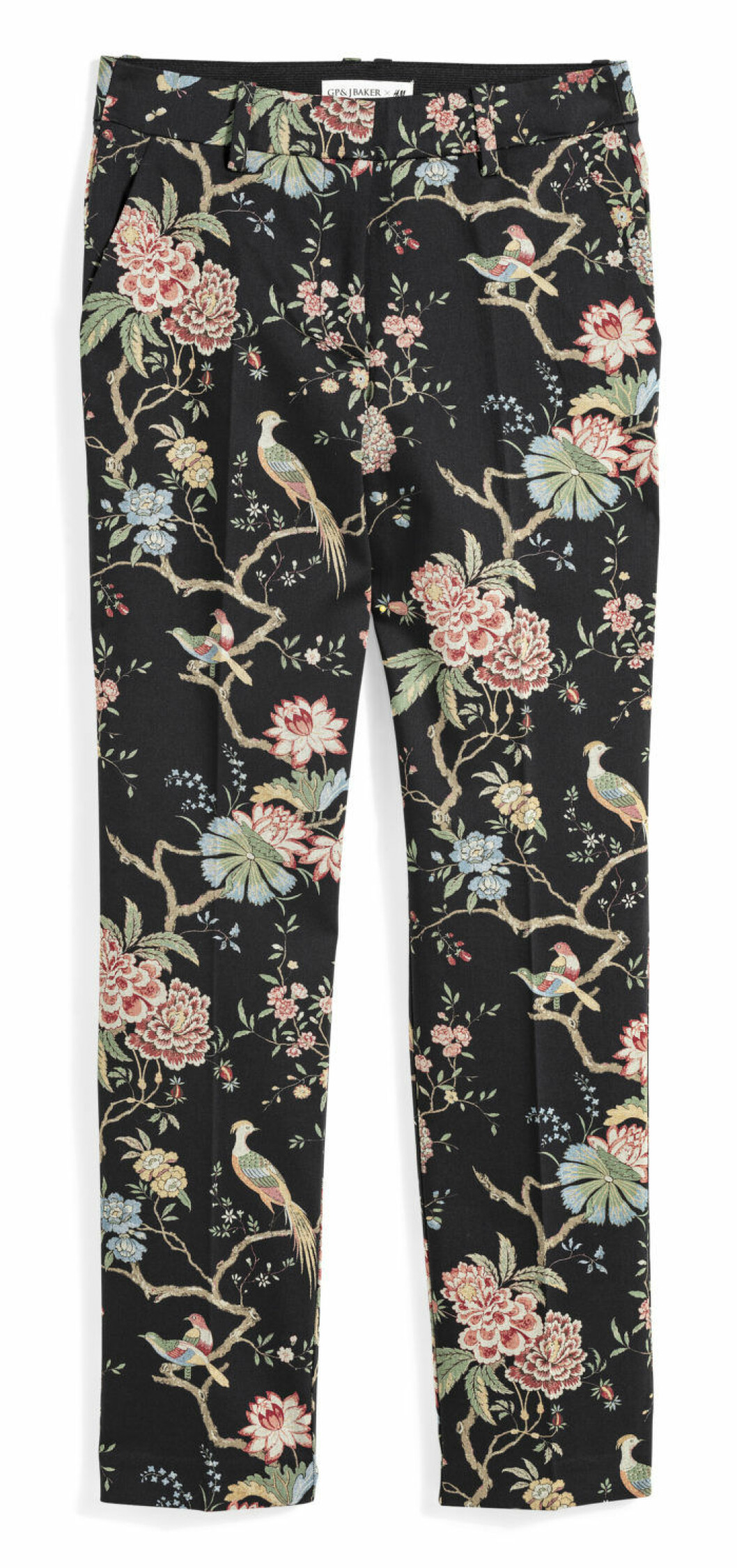 H&M GP & J Baker blommiga svarta byxor