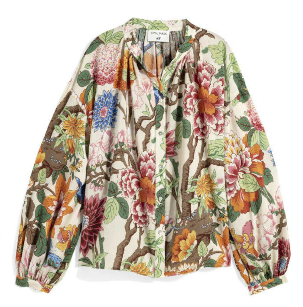 H&M GP & J Baker ljus blommig jacka