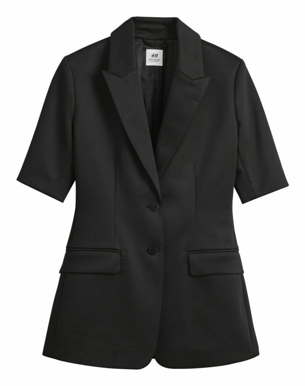 Svart kavaj från H&M Studio SS20 med korta ärmar