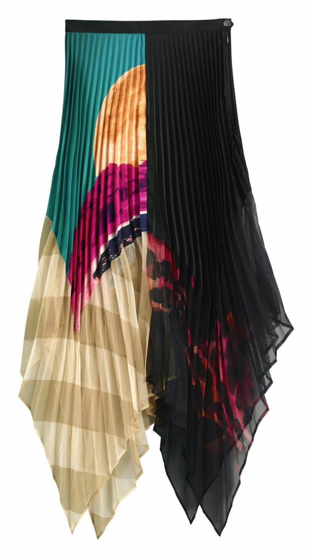 Plisseradkjol med månprint från H&M Studio SS20