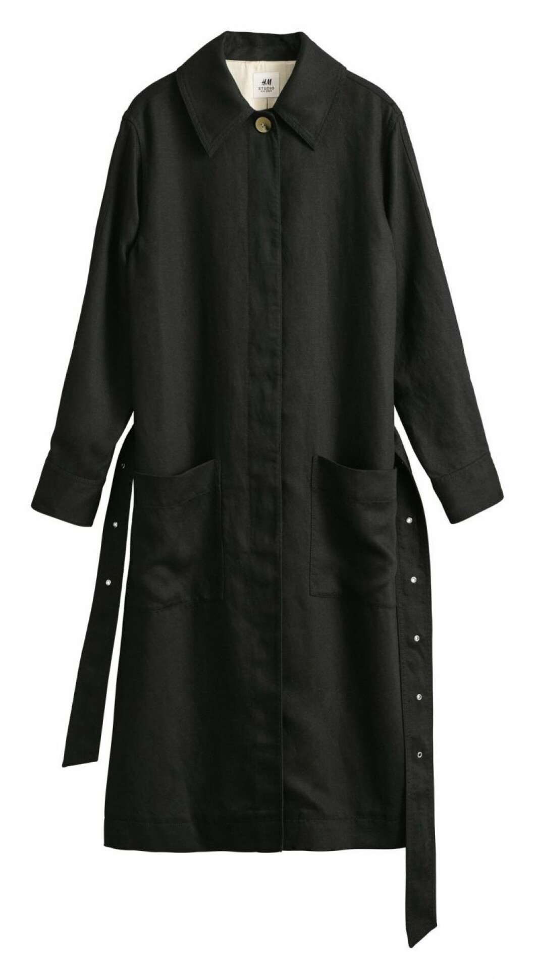 Svart trench H&M Studio SS20
