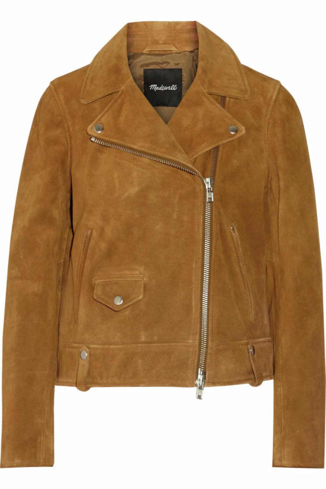 <a href="https://www.net-a-porter.com/se/en/product/767079/madewell/suede-biker-jacket">Congacsfärgad</a>, 6 250 kr, Madewell/www.net-a-porter.com skinnjacka-madewell-net-a-porter