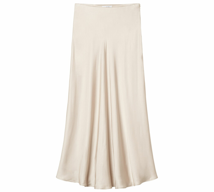 beige kjol i viskos