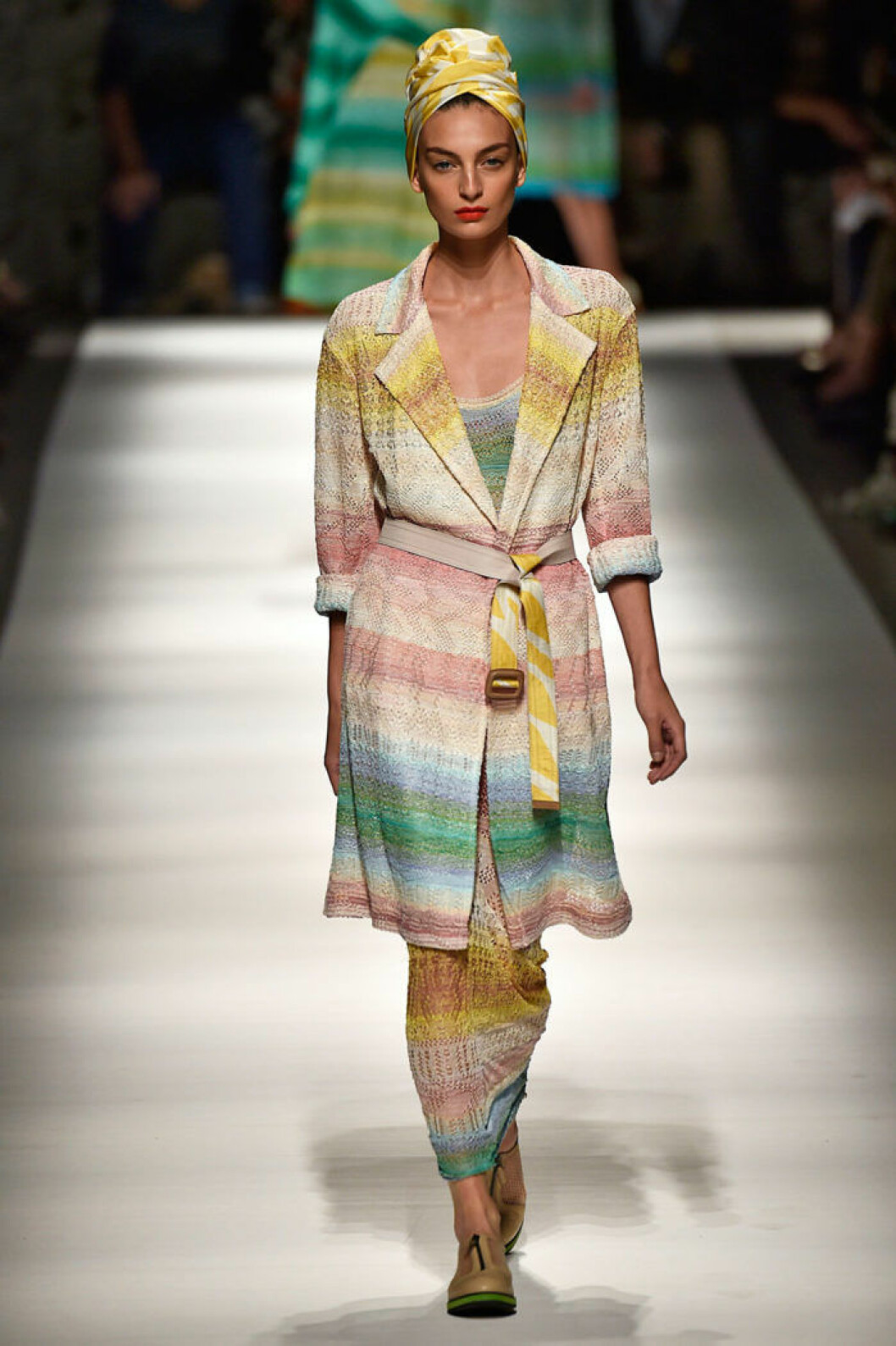 Hos Missoni bar flera modeller turbaner av fina sidenscarfar. Hos Missoni bar flera modeller turbaner av fina sidenscarfar.