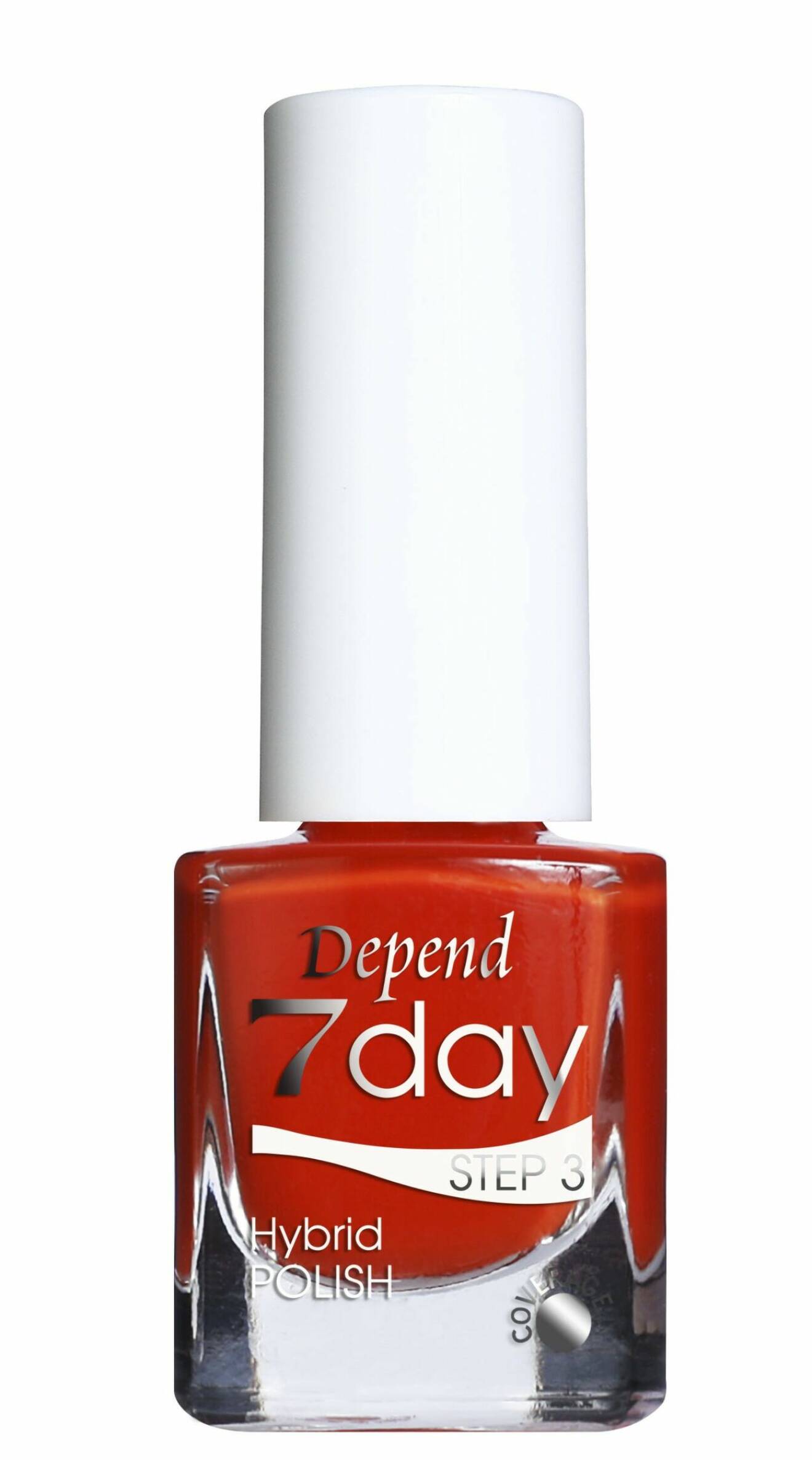 Röda nagellacket 7 Day Hybrid Polish i färgen You Got Burned från Depend