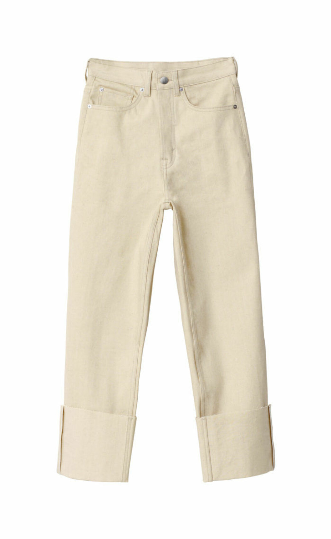 Croppade krämvita jeans, 599 kr. Vita jeans H&M Studio aw18