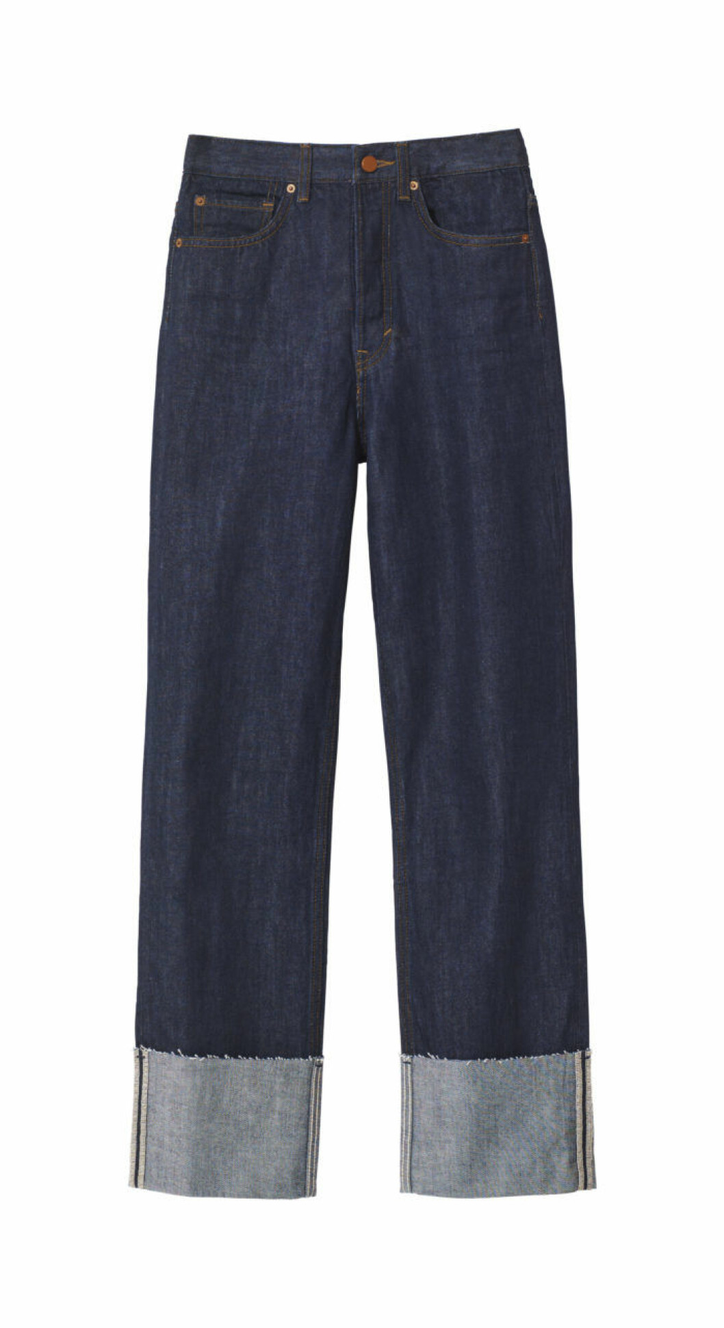 Croppade mörkblå jeans, 599 kr. Mörkblå jeans H&M studio AW 2018