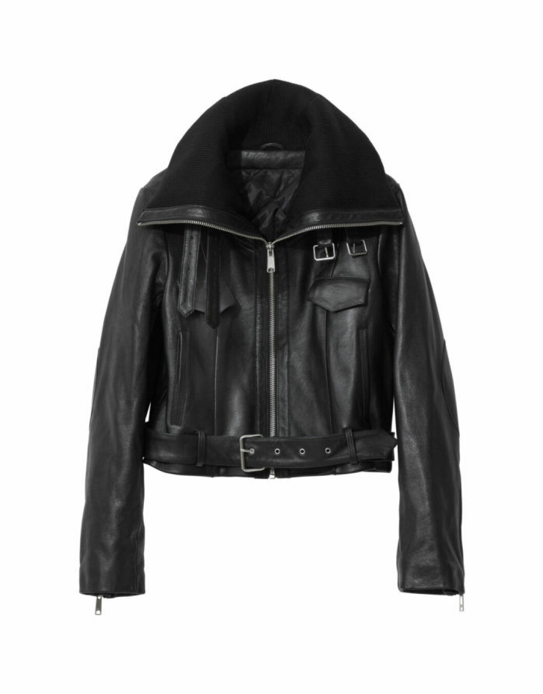 Fodrad svart skinnjacka, 2 999 kr. fodrad skinnjacka h&m studio aw18