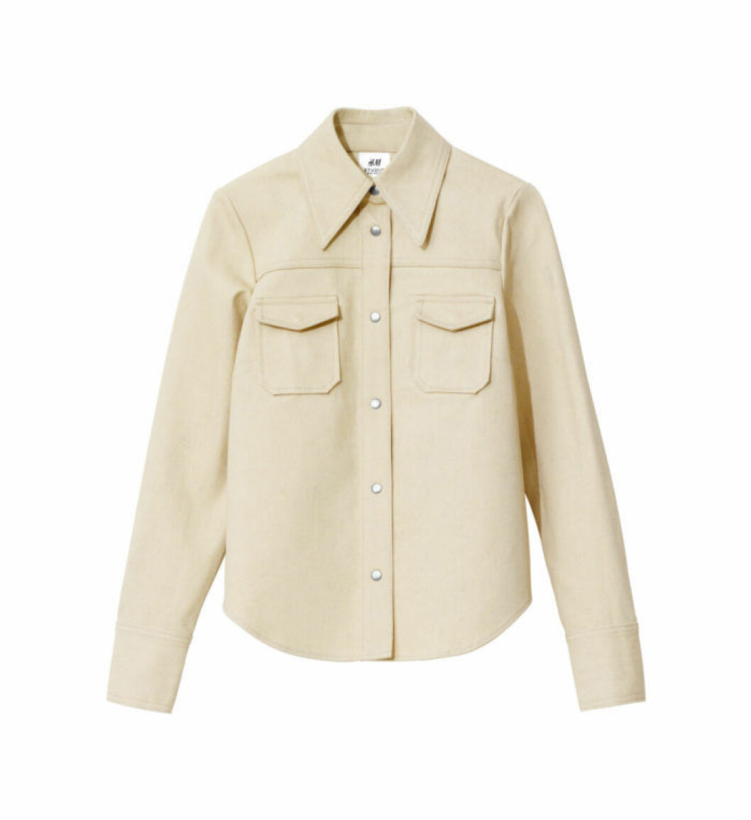 Krämvit jeansskjorta, 599 kr. vit jeansskjorta h&m studio aw18