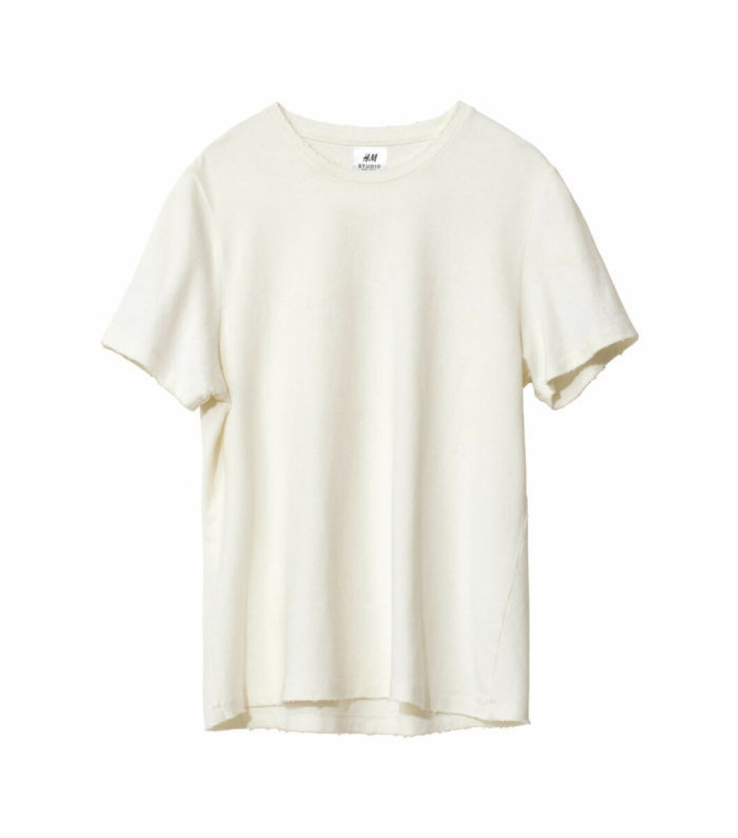 Vit t-shirt, 299 kr. vit tshirt h&m studio aw18