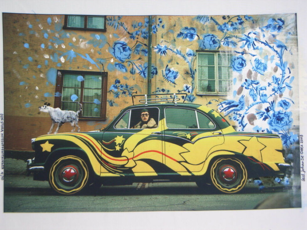 Carl Johan De Geer, Bilen (foto från 1967 med påmålat mönster), 2005.