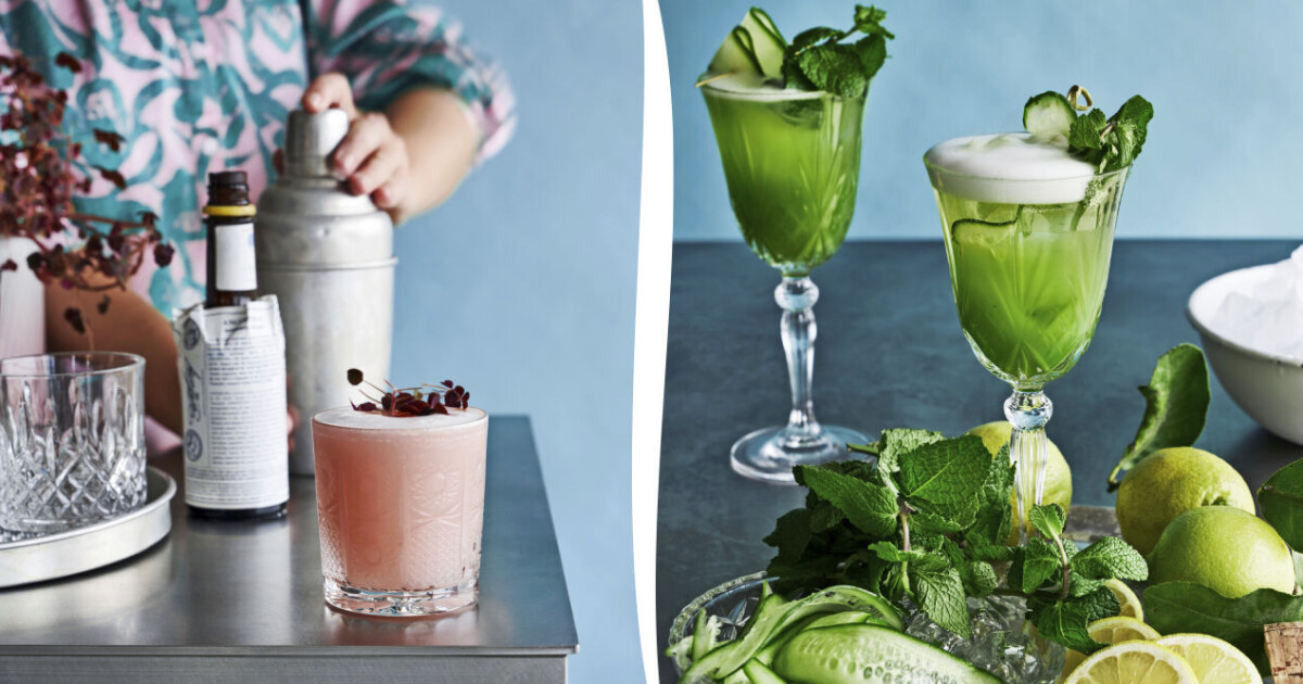 Recept på somriga drinkar med rabarber, fläder och gurka | Femina