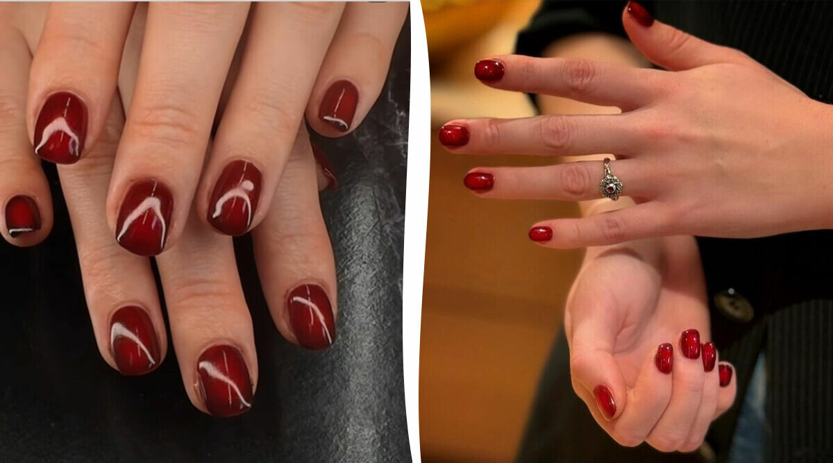 Cherry cola nails – allt du vill veta om nya snygga nageltrenden