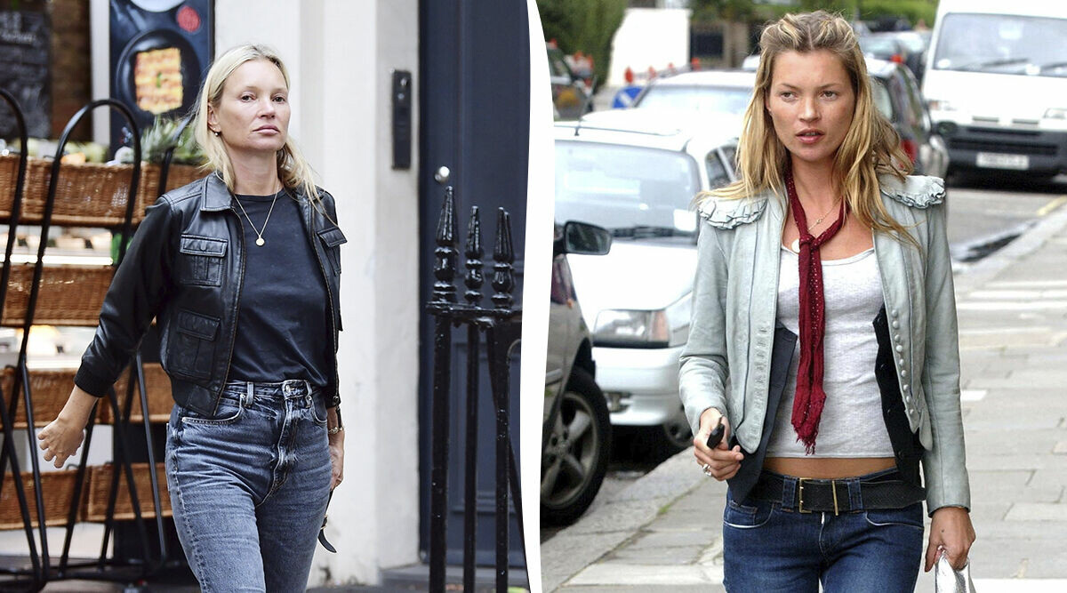 Kate Moss visar snygga sättet att bära stuprörsjeans