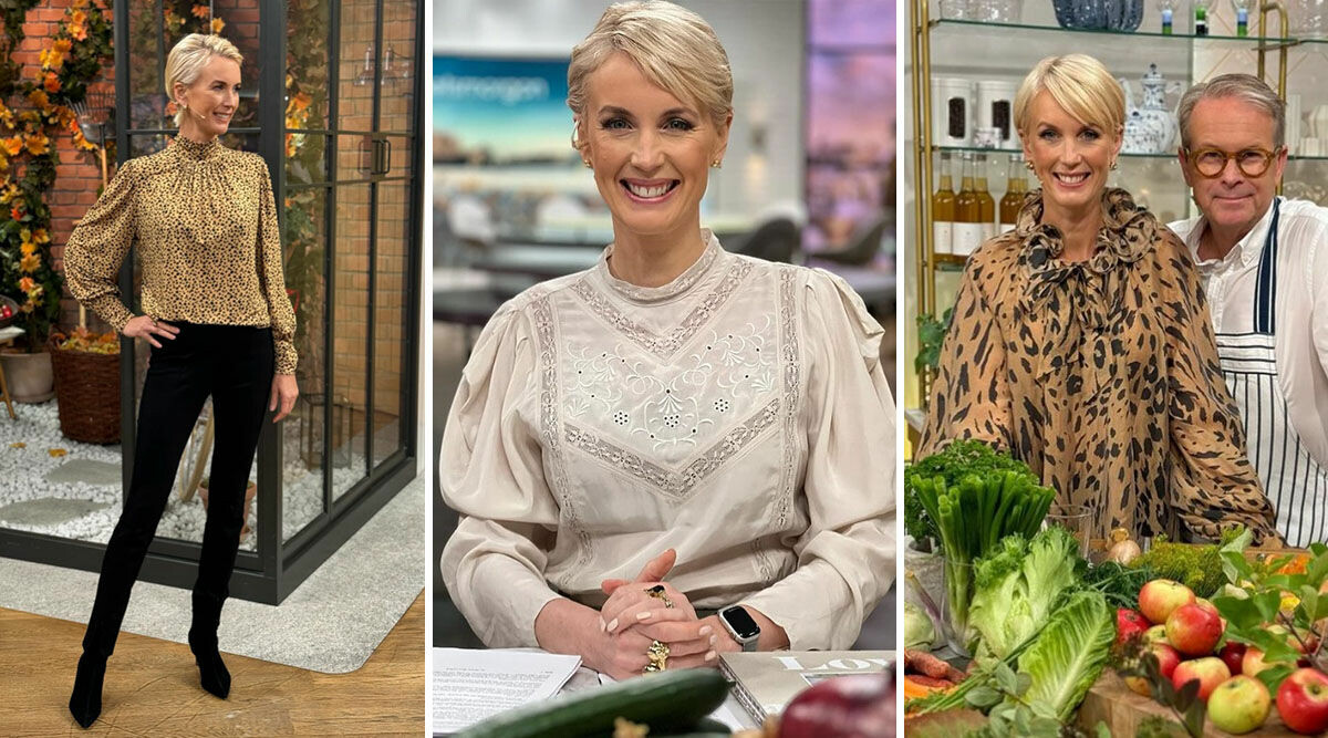 Jenny Strömstedts mönstrade blusar och toppar i TV4 Nyhetsmorgon – här hittar du dem