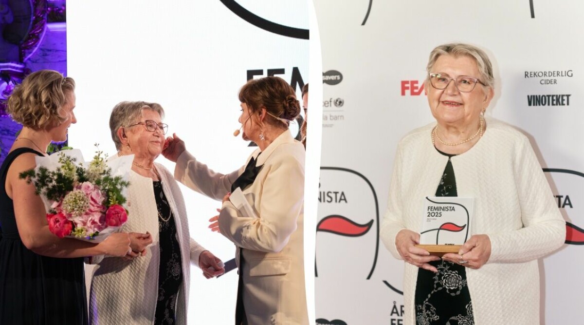 Elsa, 85, hyllas på Feministagalan: ”Trodde inte att det skulle bli så stort”