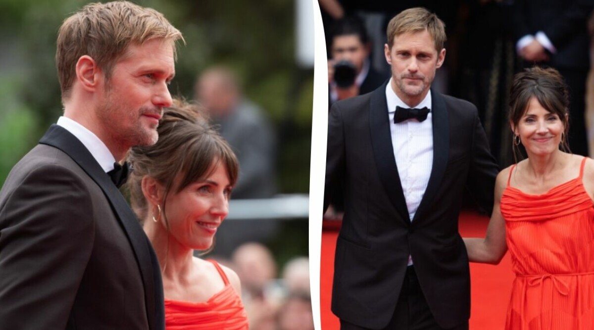 Här går Alexander Skarsgård och Tuva Novotny på röda mattan ihop – första officiella bilden
