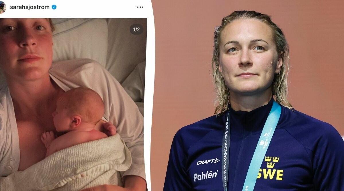 Dramatiska förlossningen för Sarah Sjöström – blev hämtad med ambulans