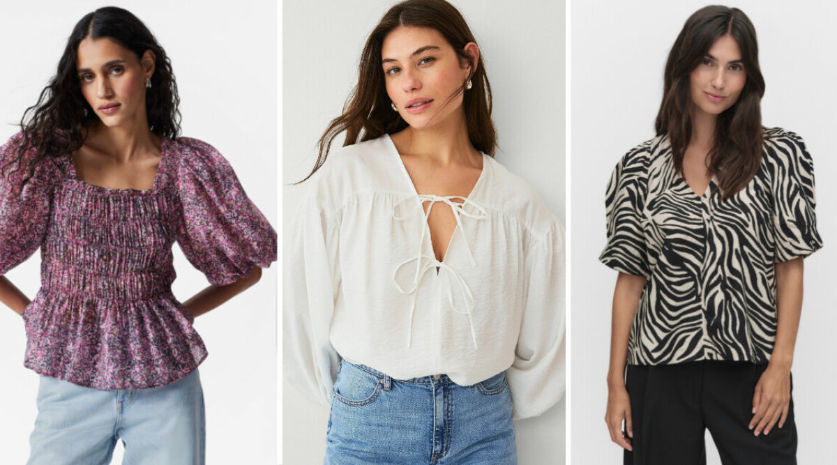 Blus med puffärm — 10 stilsäkra köp till vardags och fest