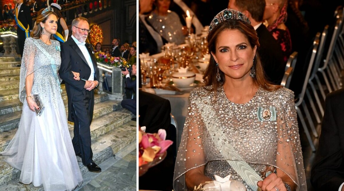 Håret! Klänningen! Smyckena! Se närbilder på Madeleines otroliga Nobelstil