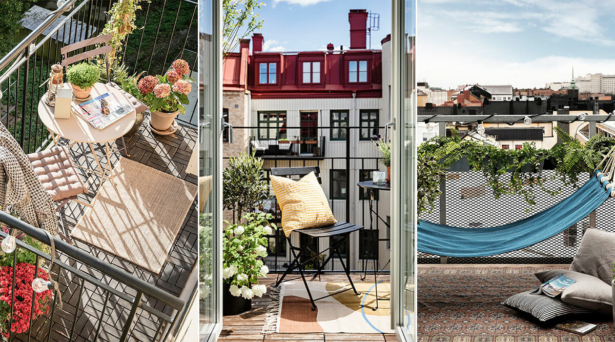 Balkonginspiration: 8 detaljer som gör balkongen mysigare