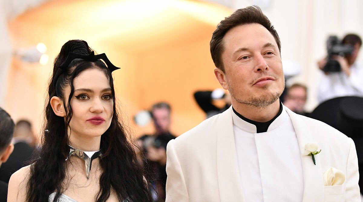 Elon Musks nya familjebild med flickvännen Grimes och sonen X Æ A-Xii