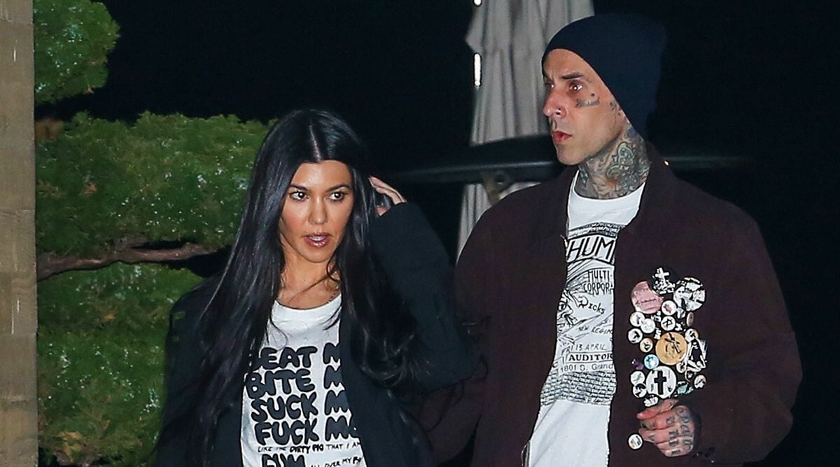 Kim Kardashian häpnar över Travis Barkers överraskning till Kourtney