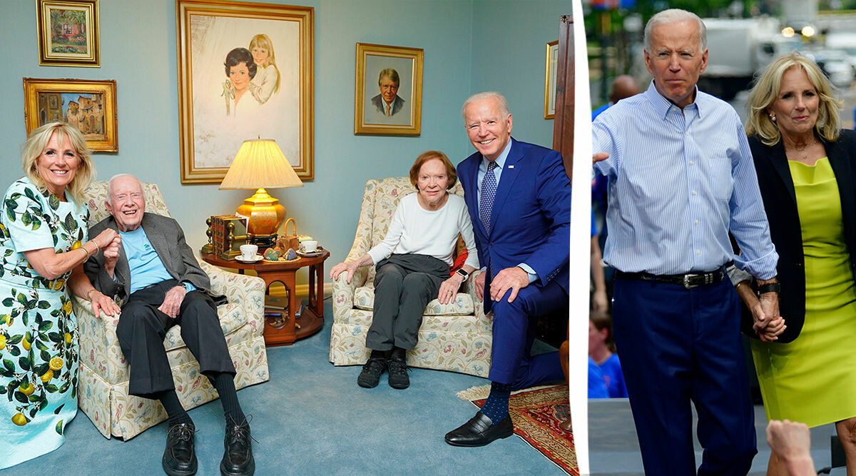 Underliga detaljen i bilden på Joe och Jill Biden får alla att skratta