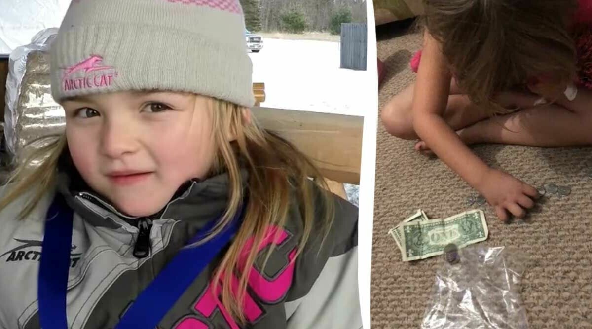 5-åriga flickan tömde spargrisen – för att hjälpa klasskamraterna