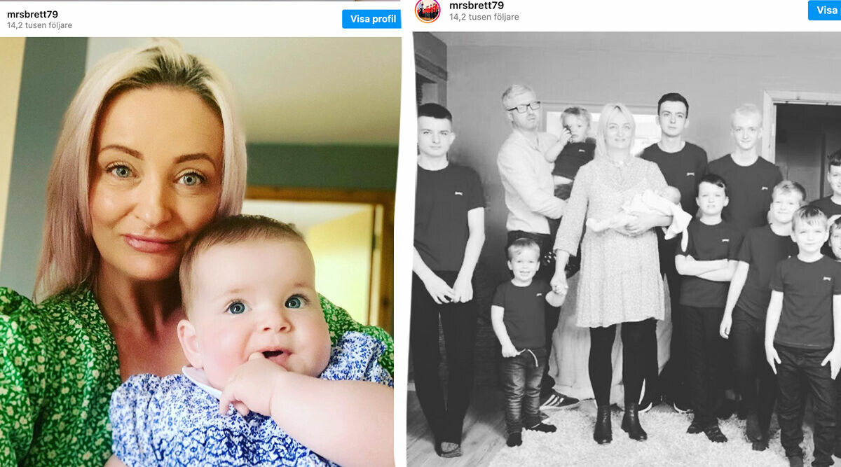 Alexis fick tio pojkar – till slut fick hon en dotter