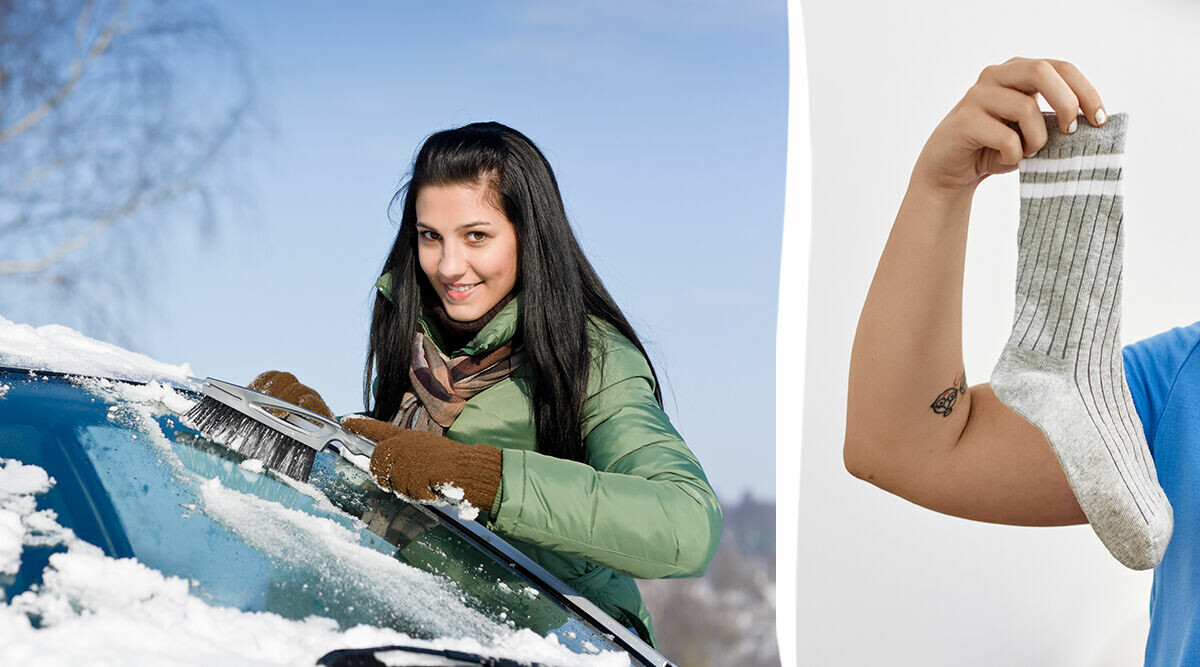 Därför ska du ha en strumpa i bilen på vintern