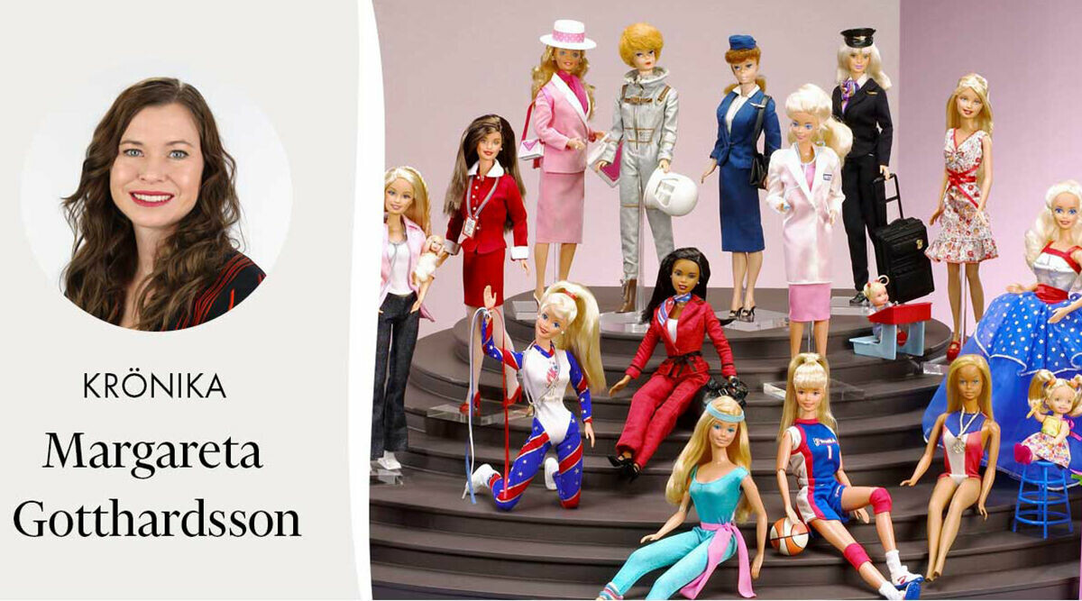 "Kärleken till Barbie kan ha gett min dotter idéal som svallande hår och ett liv på tå"