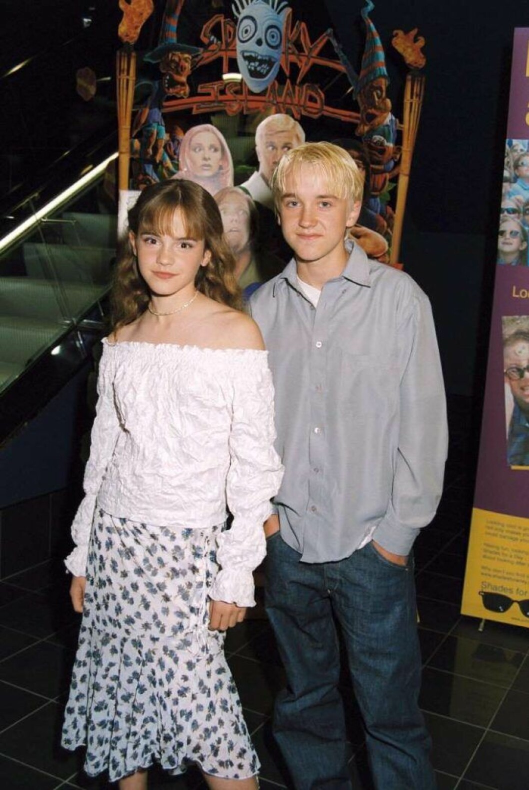 Emma Watson och Tom Felton. Emma Watson och Tom Felton från Harry Potter på Röda mattan