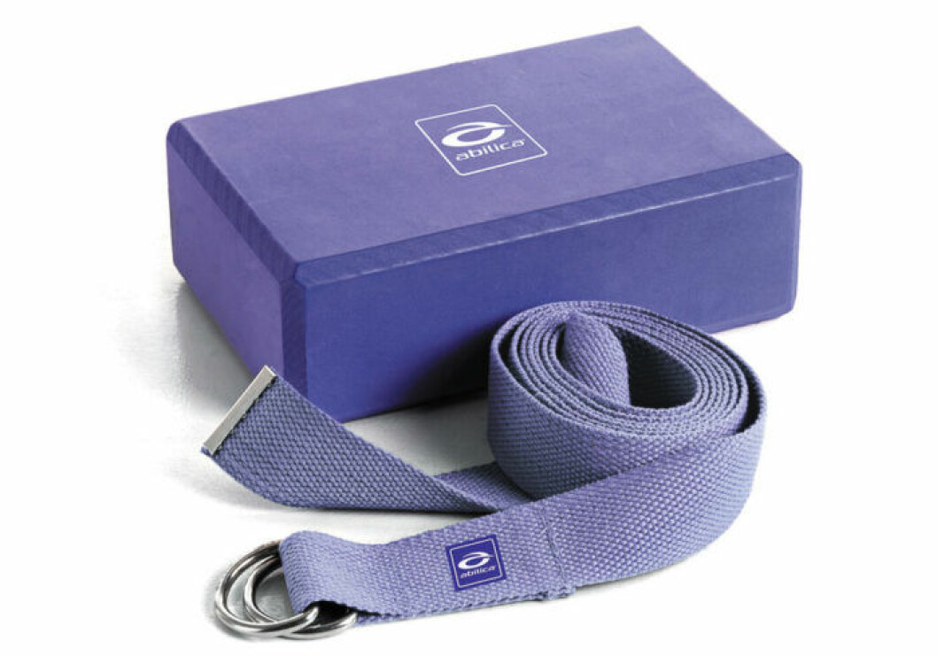 Yogaset med block och remmar från Abilica.