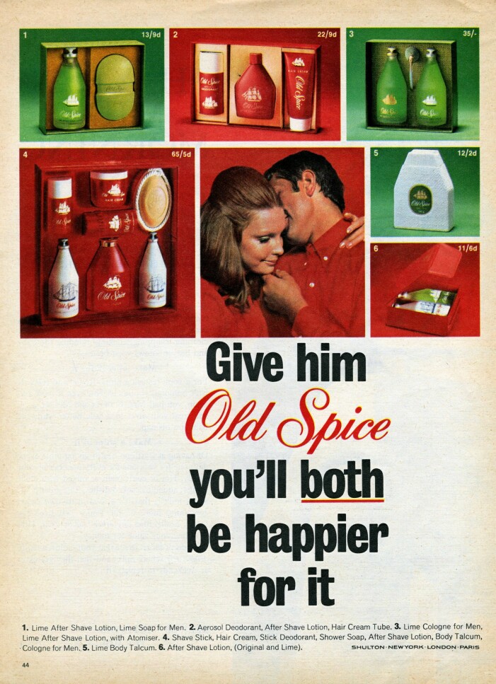 Just Old Spice kanske är i lite starkaste laget, moderna after shave passar bättre än den gamla klassikern om du ska ha det som primer. gammal reklam för after shave